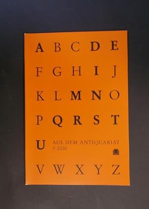 Seller image for Aus dem Antiquariat 7 -2001 for sale by Antiquariat Strter