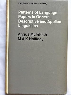 PATTERNS OF LANGUAGE Papers in General Descriptive and Applied Linguistics