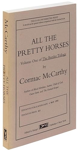 Bild des Verkufers fr All the Pretty Horses zum Verkauf von Between the Covers-Rare Books, Inc. ABAA