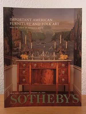 Important Americana (American Furniture and Folk Art) from the Estate of Andrew D. Wolfe. Auction...