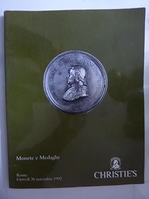 CHRISTIE'S Monete e Medaglie Roma Giovedì 26 Novembre 1992