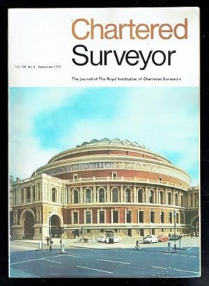 Image du vendeur pour Chartered Surveyor Vol 105 No 3 September 1972 mis en vente par Sonnets And Symphonies