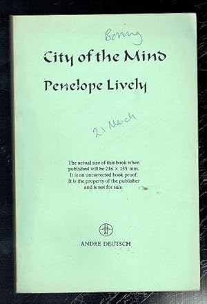 Seller image for City of the Mind. Uncorrected Proof Copy for sale by Sonnets And Symphonies