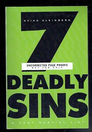 Seller image for Seven Deadly Sins. A Very Partial List. Uncorrected Proof Copy for sale by Sonnets And Symphonies