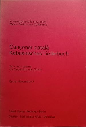 Imagen del vendedor de Canoner catal / Katalanisches Liederbuch (per a veu i guitarra / Fr Singstimme und Gitarre) a la venta por Llibres Capra