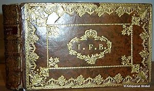 "Stamm-Buch I. F. B. 1759" (Einbandtitel). Deutsche, lateinische und französische Handschrift auf...