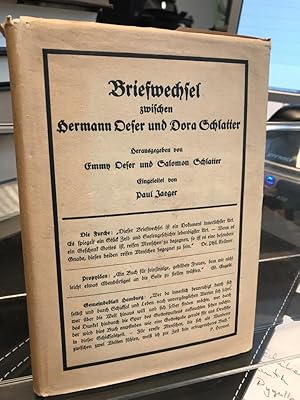 Briefwechsel zwischen Hermann Oeser und Dora Schlatter. M. Einleitung v. Paul Jaeger.
