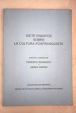 Imagen del vendedor de Siete ensayos sobre la cultura posfranquista a la venta por Alcan Libros