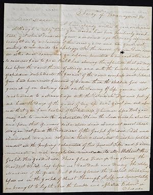 Handwritten letter from the Rev. John N. C. Grier, Forks of Brandywine, to Martha Jamison in Nesh...