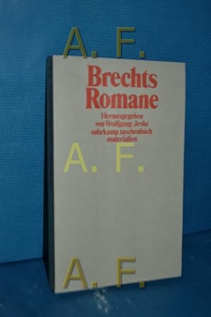 Bild des Verkufers fr Brechts Romane hrsg. von Wolfgang Jeske / Suhrkamp Taschenbuch , 2042 : Materialien zum Verkauf von Antiquarische Fundgrube e.U.