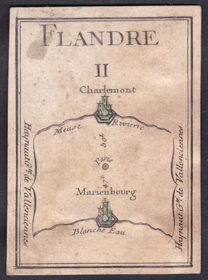 "Flandre II." - Flandern Frankreich France Charlemont Mariembourg Original 18th century playing c...