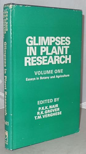 Bild des Verkufers fr Glimpses in Plant Research: Volume One: Essays in Botany and Agriculture zum Verkauf von Besleys Books  PBFA