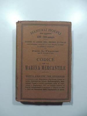 Bild des Verkufers fr Codice per la marina mercantile zum Verkauf von Coenobium Libreria antiquaria