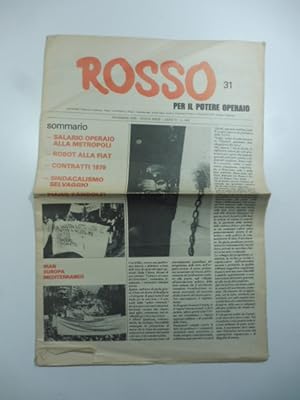 Rosso. Per il potere operaio. N. 31. Novembre 1978. Nuova serie