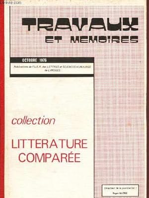 Imagen del vendedor de Travaux et mmoires - Collection Littrature compare - Vol II - Octobre 1976 a la venta por Le-Livre