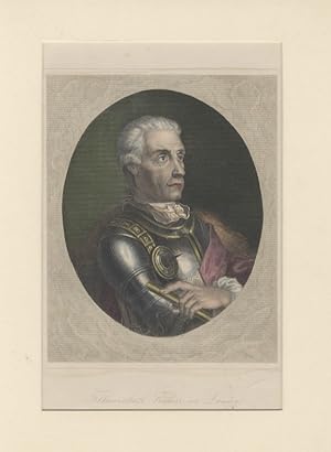 Feldmarshall Freiherr von Laudon. (Ritratto a mezzo busto, di 3/4, vòlto verso destra, in armatur...