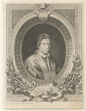 (Papa Clemente XII. Ritratto del pontefice neo-eletto con camauro papale bordato d'ermellino e ri...