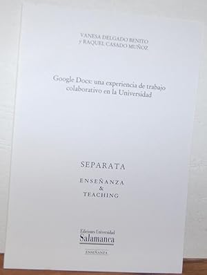 Imagen del vendedor de Enseanza & Teaching, N 30. GOOGLE DOCS: UNA EXPERIENCIA DE TRABAJO COLABORATIVO EN LA UNIVERSIDAD. a la venta por EL RINCN ESCRITO