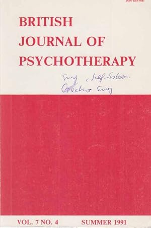 Bild des Verkufers fr Vol. 7. British Journal of Psychotherapy. No. 4. Summer 1991. zum Verkauf von Fundus-Online GbR Borkert Schwarz Zerfa