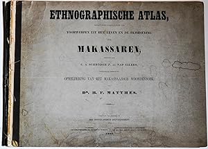 Seller image for Ethnographische Atlas, bevattende afbeeldingen van voorwerpen uit het leven en de huishouding der Makassaren, . hoofdzakelijk dienende tot opheldering van het makassaarsch woordenboek van B. F. Matthes. (Makassaarsch woordenboek) for sale by Auceps-Antiquariat Sebastian Vogler