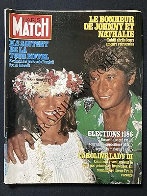 PARIS MATCH-N°1823-4 MAI 1984-NATHALIE BAYE ET JOHNNY HALLYDAY