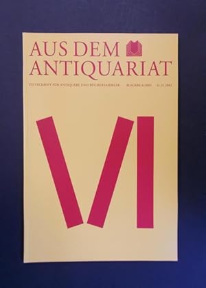 Seller image for Aus dem Antiquariat 6 - 2003 for sale by Antiquariat Strter