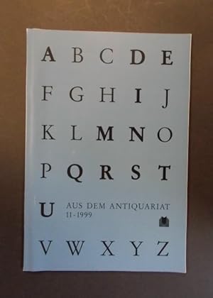 Seller image for Aus dem Antiquariat 11 - 1999 for sale by Antiquariat Strter