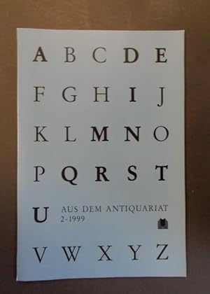 Seller image for Aus dem Antiquariat 2- 1999 for sale by Antiquariat Strter