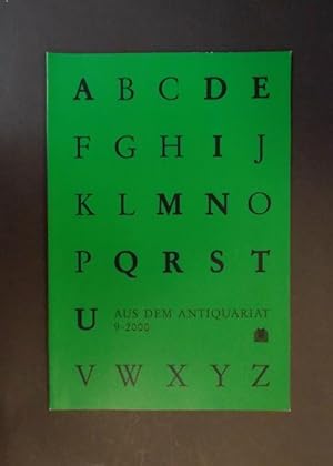 Seller image for Aus dem Antiquariat 9 - 2000 for sale by Antiquariat Strter