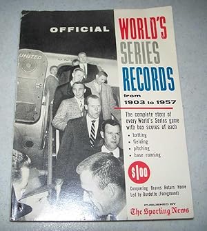 Immagine del venditore per 1958 World's Series Record Book 1903-1957 venduto da Easy Chair Books