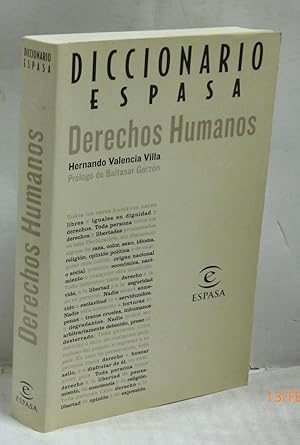 Imagen del vendedor de DICCIONARIO ESPASA DERECHOS HUMANOS a la venta por LIBRERIA  SANZ