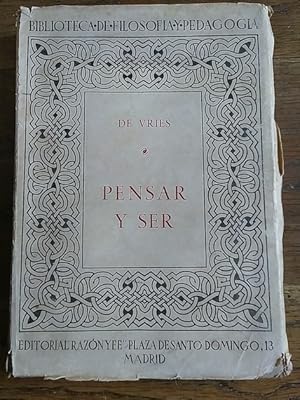 Seller image for PENSAR Y SER for sale by Librera Pramo