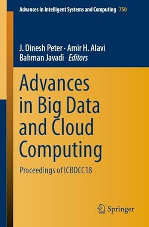 Bild des Verkufers fr Advances in Big Data and Cloud Computing : Proceedings of ICBDCC18 zum Verkauf von AHA-BUCH GmbH