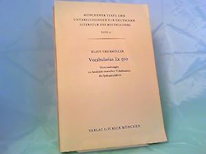 Bild des Verkufers fr Vocabularius Ex quo. Untersuchungen zu lateinisch-deutschen Vokabularen des Sptmittelalters. [Mnchener Texte und Untersuchungen zur Deutschen Literatur des Mittelalters; Band 17] zum Verkauf von Antiquariat Kelifer