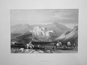 "Ghuznee" - Ghuznee Ghazni Afghanistan Ansicht view steel engraving