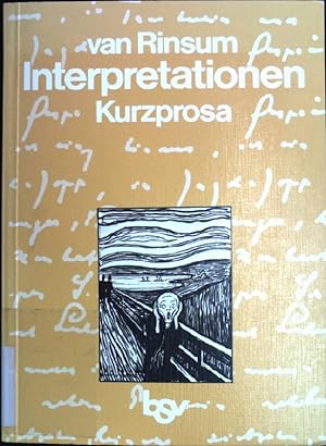 Bild des Verkufers fr Interpretationen; Teil: Kurzprosa zum Verkauf von books4less (Versandantiquariat Petra Gros GmbH & Co. KG)