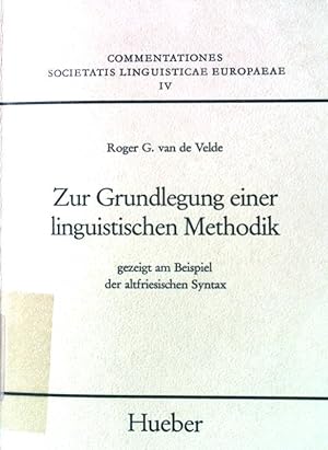 Seller image for Zur Grundlegung einer linguistischen Methodik. for sale by books4less (Versandantiquariat Petra Gros GmbH & Co. KG)