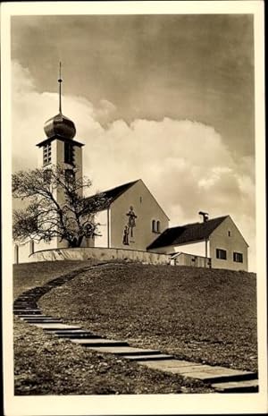 Bild des Verkäufers für Ansichtskarte / Postkarte Bad Wiessee in Oberbayern, Evangelische Kirche, Einweihung am 20. Juni 1937, Aufgang zum Verkauf von akpool GmbH