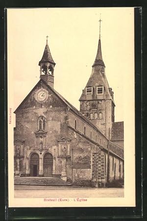 Carte postale Breteuil, Vue d'ensemble de l'Église