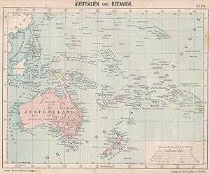 Imagen del vendedor de Landkarte: Australien und Ozeanien. a la venta por Antiquariat Hild