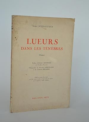 Bild des Verkufers fr Lueurs Dans Les Tnbres. Pomes zum Verkauf von Librairie Raimbeau