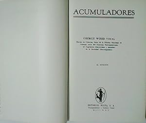 Seller image for Acumuladores. for sale by Librera y Editorial Renacimiento, S.A.