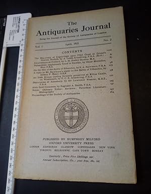 Antiquaries Journal Apr 1921 Vol 1 No 2 Engravings Norfolk Battle Ethandum