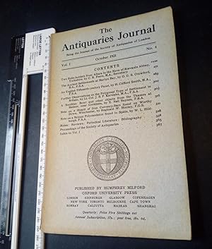 Antiquaries Journal Oct 1921 Vol 1 No 4 Relic holders Yorkshire Harlyn Bay Thame
