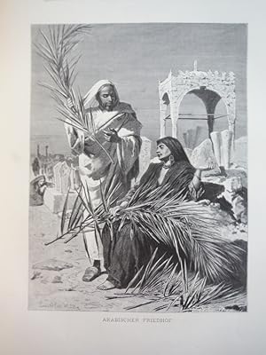 Image du vendeur pour Arabischer Friedhof - Steel Engraving (1878) mis en vente par Imperial Books and Collectibles