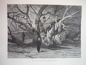 Der Heilige Baum der Fatima by F. C. Welsch Steel Engraving (1879)