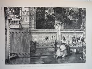 Imagen del vendedor de Klage Einer Wittwe von Mempphis am Sarge Ihres Gatten by alma-Tadema Steel Engraving (1879) a la venta por Imperial Books and Collectibles