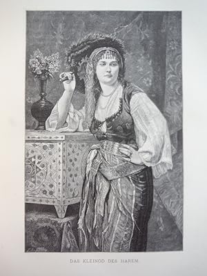 Das Kleinod des Harem - Steel Engraving (1879)