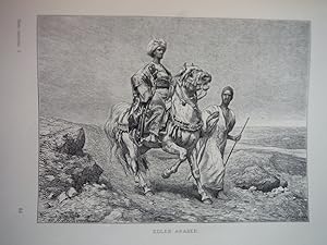 Edler Araber by C. Rudolf Huber - Steel engraving (1879)