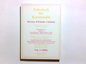 Bild des Verkufers fr Zeitschrift fr Katalanistik : ZfK = Revista Alemanya d'estudis catalans. Ab 2005 Beiheft: Biblioteca catalnica germnica zum Verkauf von Antiquariat Buchhandel Daniel Viertel